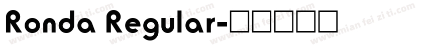 Ronda Regular字体转换